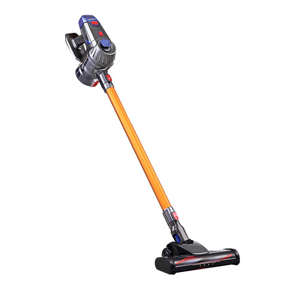 Devanti Stick Vacuum Cleaner Cordless HEPA Filter Gold 150W