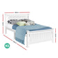 Amber Bed & Mattress Package no Drawers - White King Single