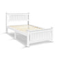 Amber Bed & Mattress Package no Drawers - White Single