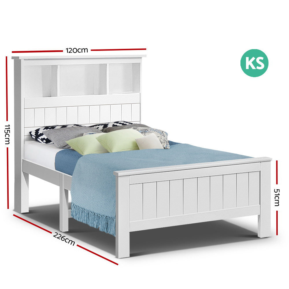 Adio Wooden Timber Bed Frame no Drawers - King Single