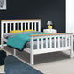 Camden Wooden Bed Frame Timber Base Bedroom Kids - White Double