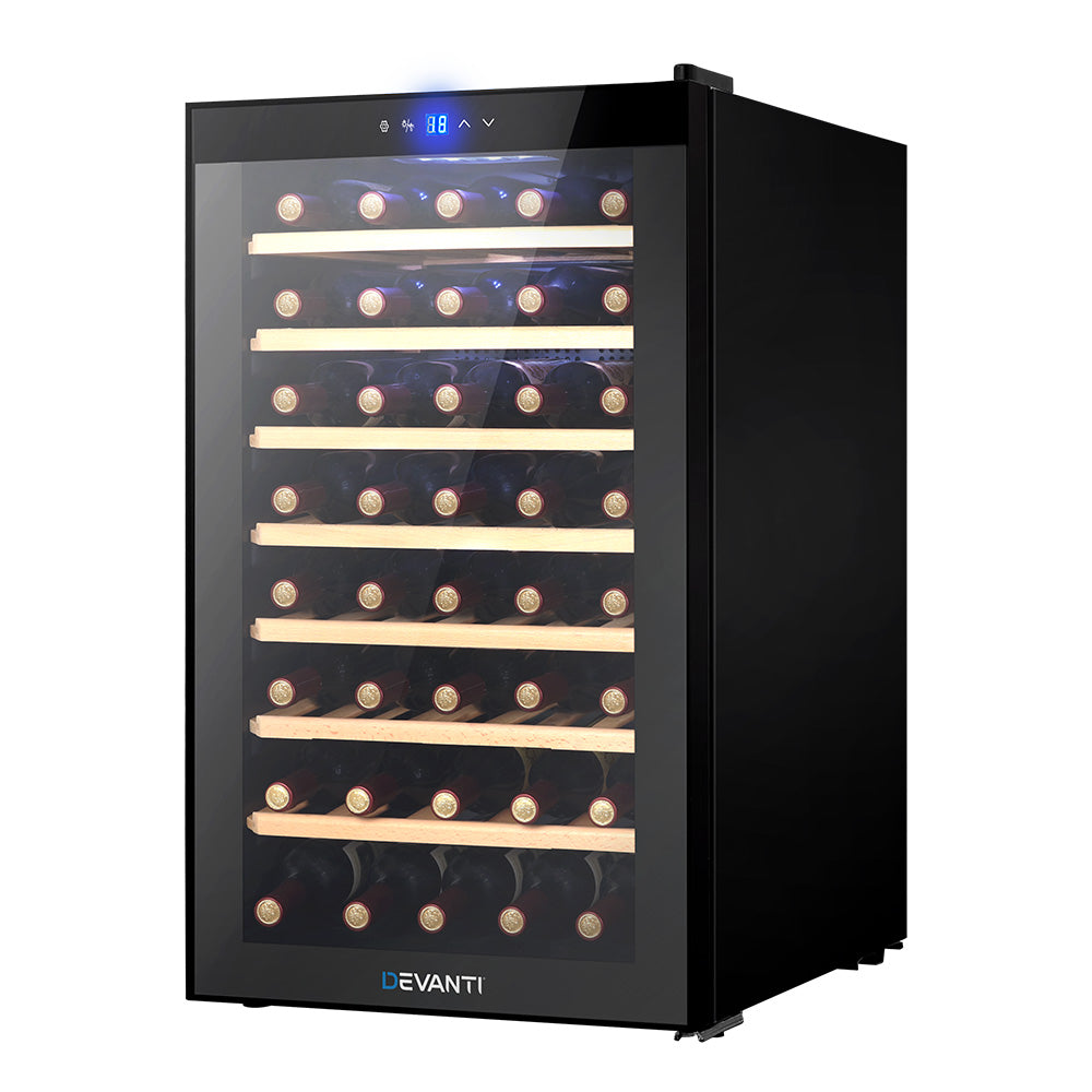 Wine Cooler Compressor Fridge Chiller Storage Cellar 51 Bottle Black