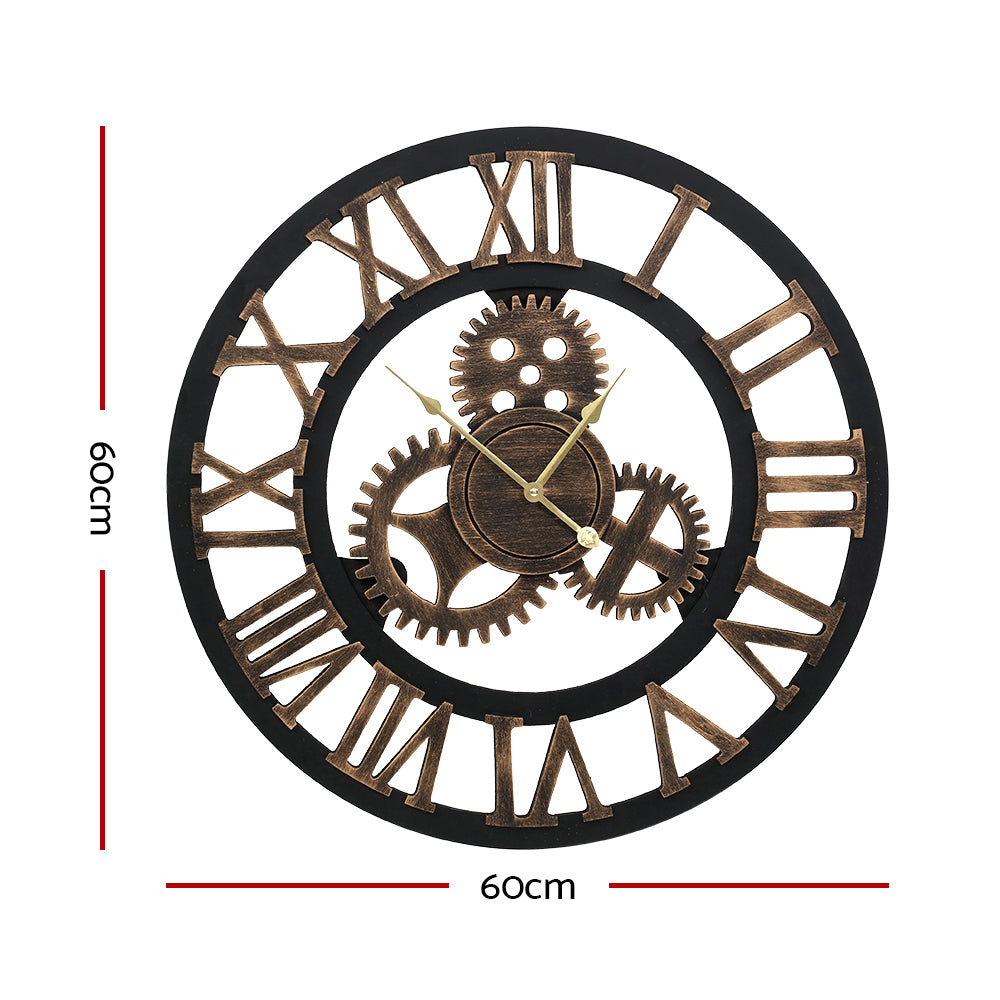 Wall Clock Modern Large 3D Vintage Luxury Clock Enduring Home Office Decor