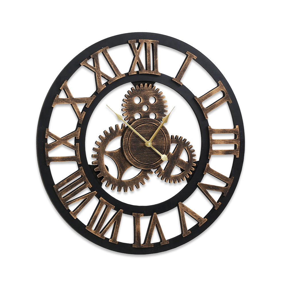 Wall Clock Modern Large 3D Vintage Luxury Clock Enduring Home Office Decor