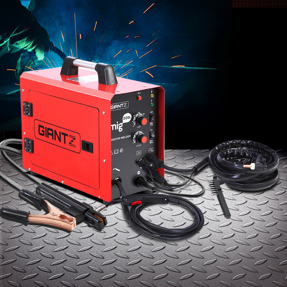 220 Amp Inverter Welder MMA MIG DC Gas Gasless Welding Machine Portable