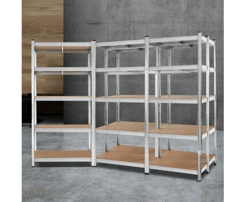 Giantz 5x1.8M Garage Shelving Warehouse Rack Pallet Racking Storage Shelf Silver