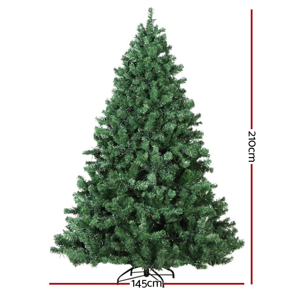 7ft 2.1m 3000 LED Christmas Tree Xmas Tree Decorations 8 Light Mode - Warm White