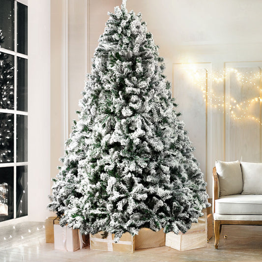 8ft 2.4m 1500 Tips Christmas Tree Xmas Tree Decorations Snow Flocked