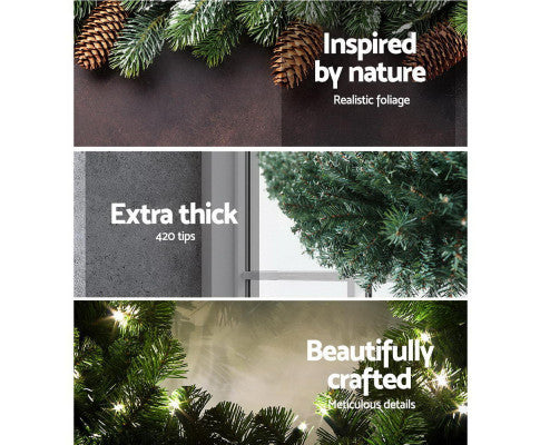 2.1m Christmas Garland Xmas Decorations Green Wedding Party
