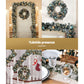 2.7m Christmas Garland with Wreath Set LED Lights Snowy Xmas Decor