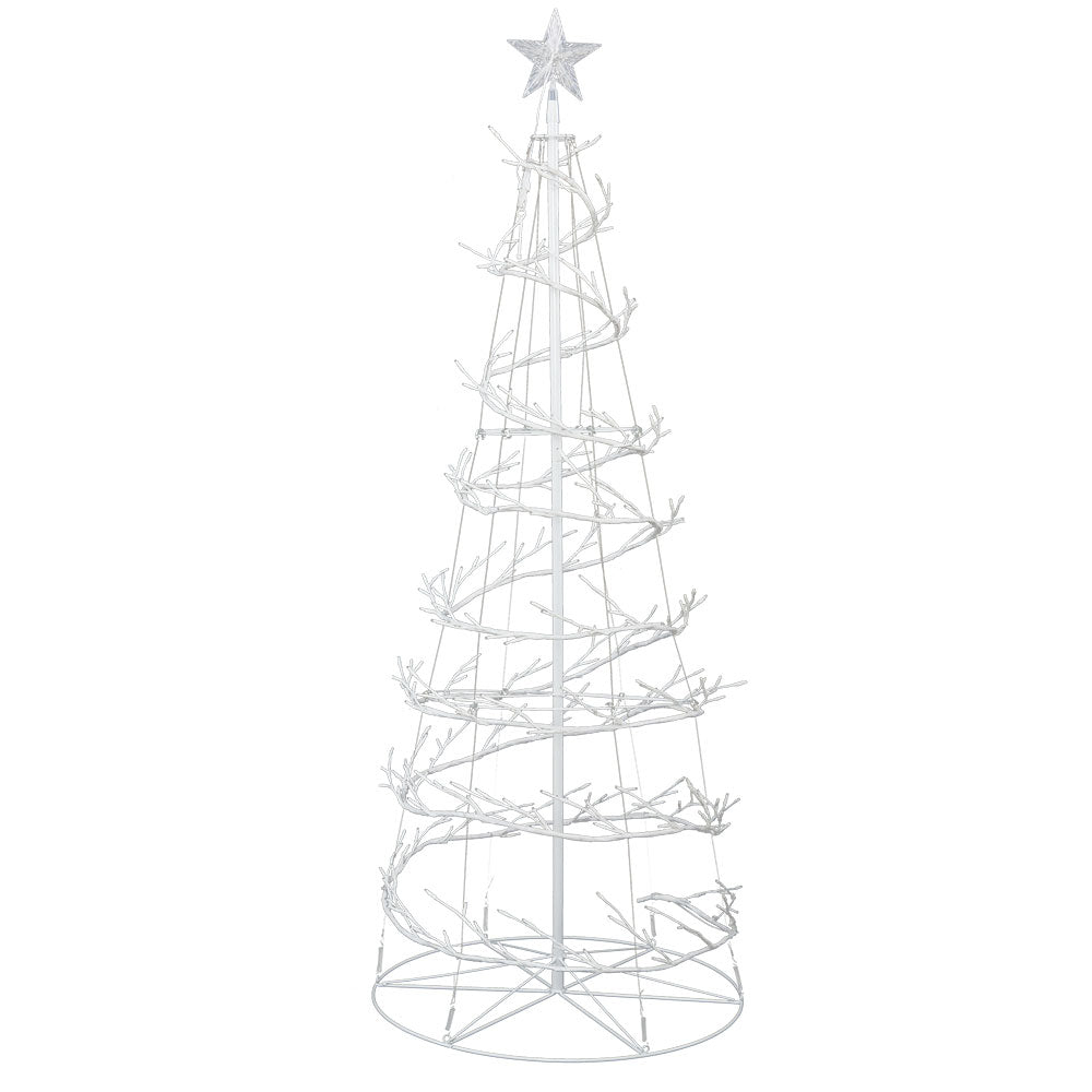 6ft 1.8m 320 LED Christmas Tree Xmas Cold White Lights Optic Fibre
