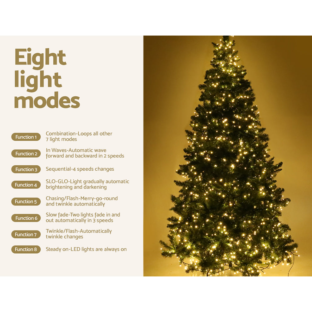 6ft 1.8m 874 LED Christmas Tree Xmas Tree Decorations 8 Light Mode - Warm White