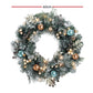 60cm Christmas Wreath with LED Lights Snowy Garland Xmas Decor