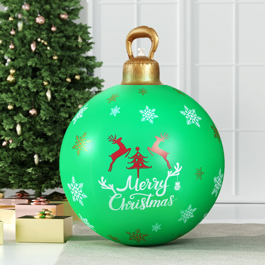 Merry Giant Bauble Ball Christmas Inflatable Ball Bauble Outdoor Decoration Green - 60cm
