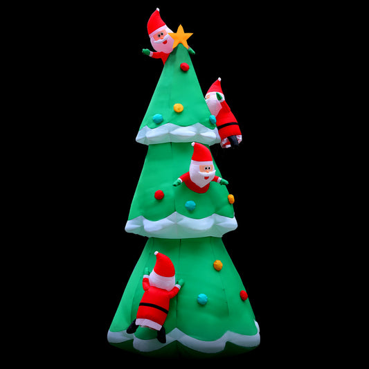 Santa Tree Christmas Inflatable Illuminated Xmas Decorations - 5M