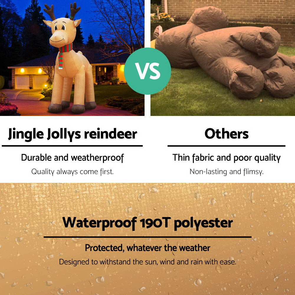 Reindeer Christmas Inflatable Illuminated Xmas Decorations - 5M