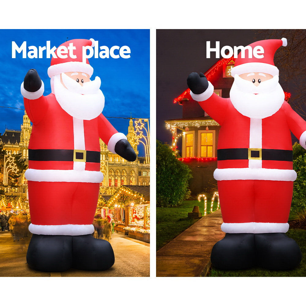 Santa Christmas Inflatable Illuminated Xmas Decorations - 5M