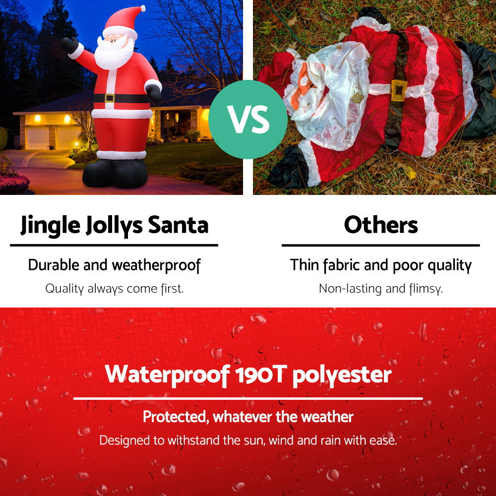 Santa Christmas Inflatable Illuminated Xmas Decorations - 5M