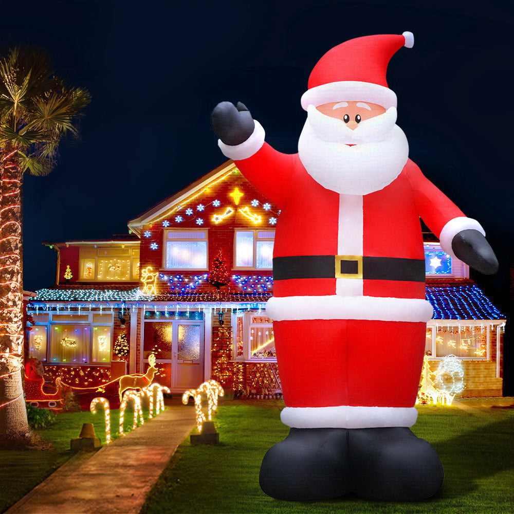 Santa Christmas Inflatable Illuminated Xmas Decorations - 5M