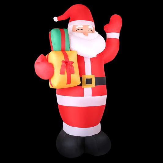Santa Christmas Inflatable Illuminated Xmas Decorations - 2.4M