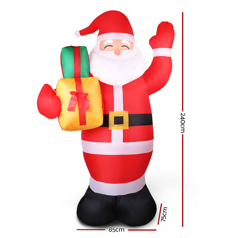 Christmas Inflatable Santa 2.4M Illuminated Decorations