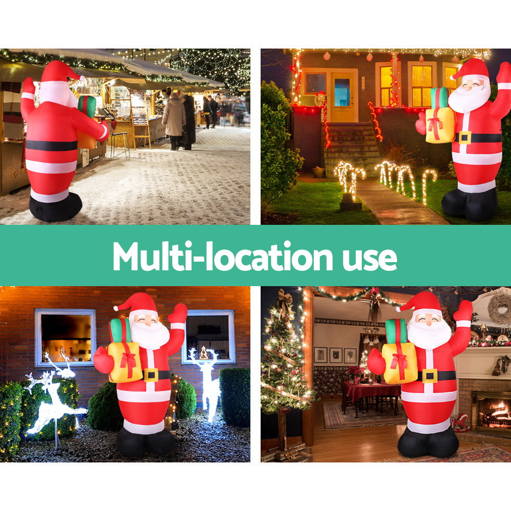 Christmas Inflatable Santa 2.4M Illuminated Decorations