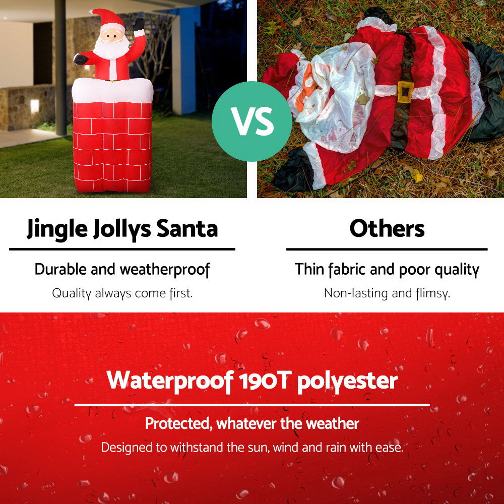 Santa Pop-Up Christmas Inflatable Illuminated Xmas Decorations - 1.8M