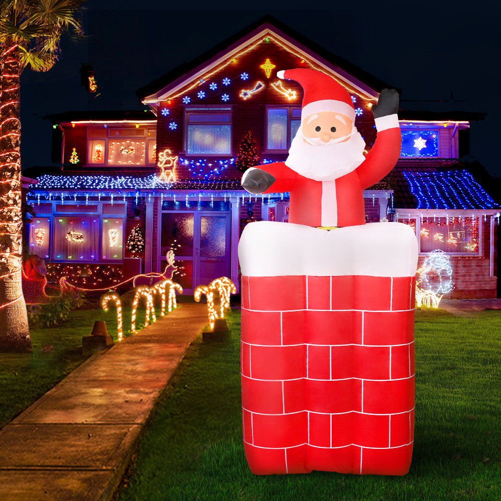 Santa Pop-Up Christmas Inflatable Illuminated Xmas Decorations - 1.8M