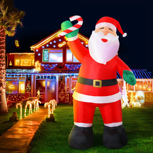 Santa Christmas Inflatable Illuminated Xmas Decorations - 3M