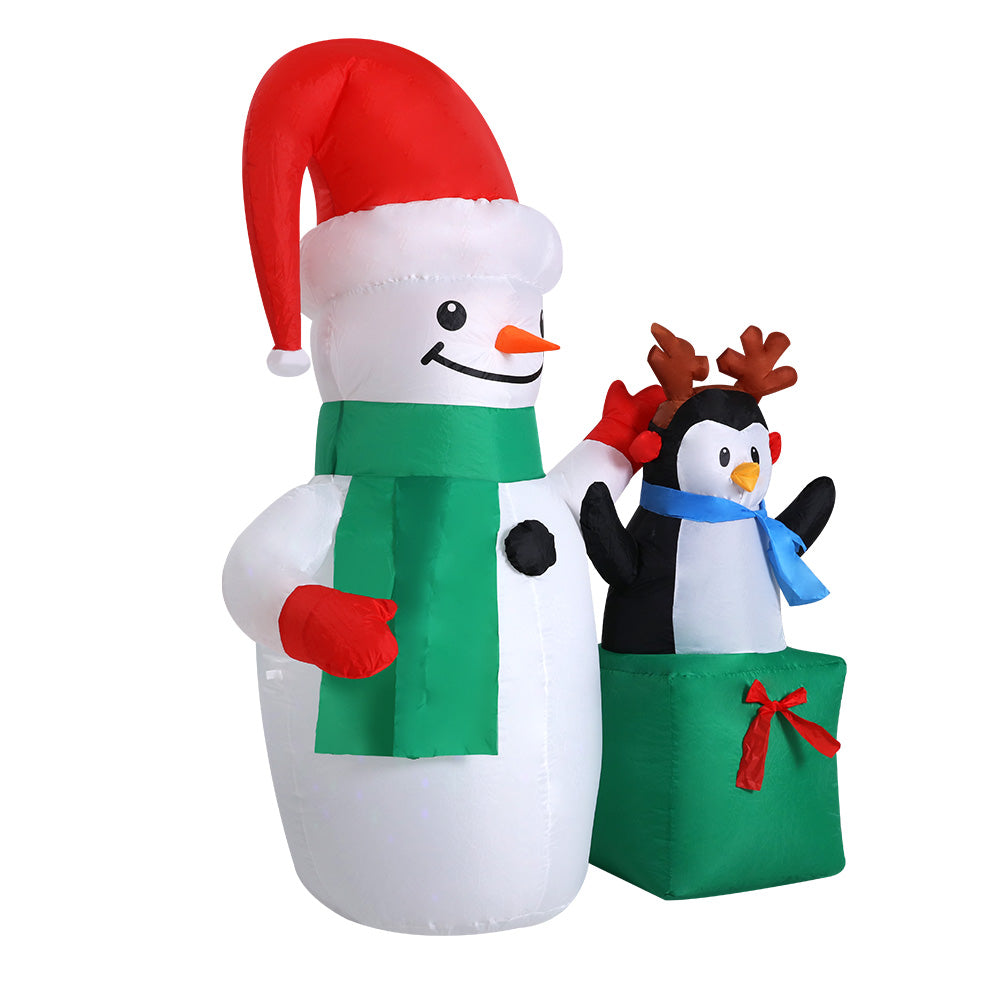Snowman Christmas Inflatable Illuminated Xmas Decorations - 1.8M