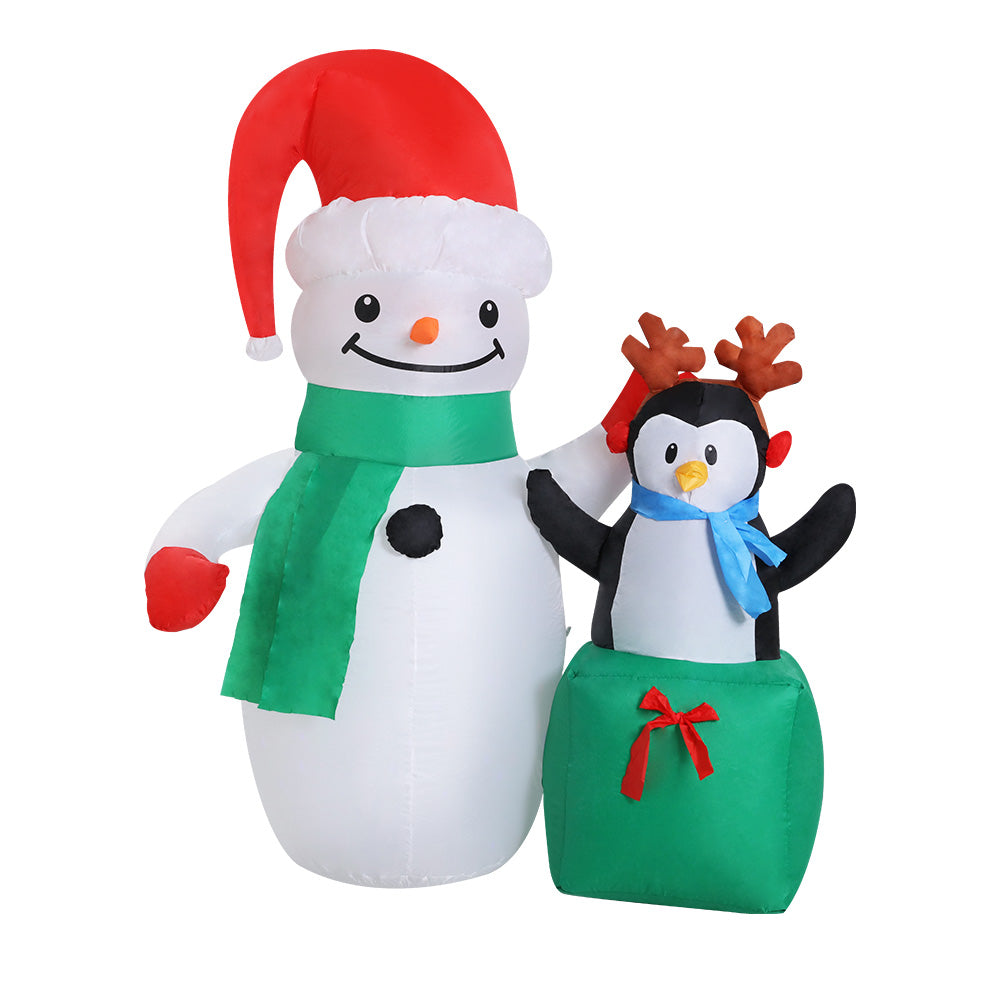 Snowman Christmas Inflatable Illuminated Xmas Decorations - 1.8M