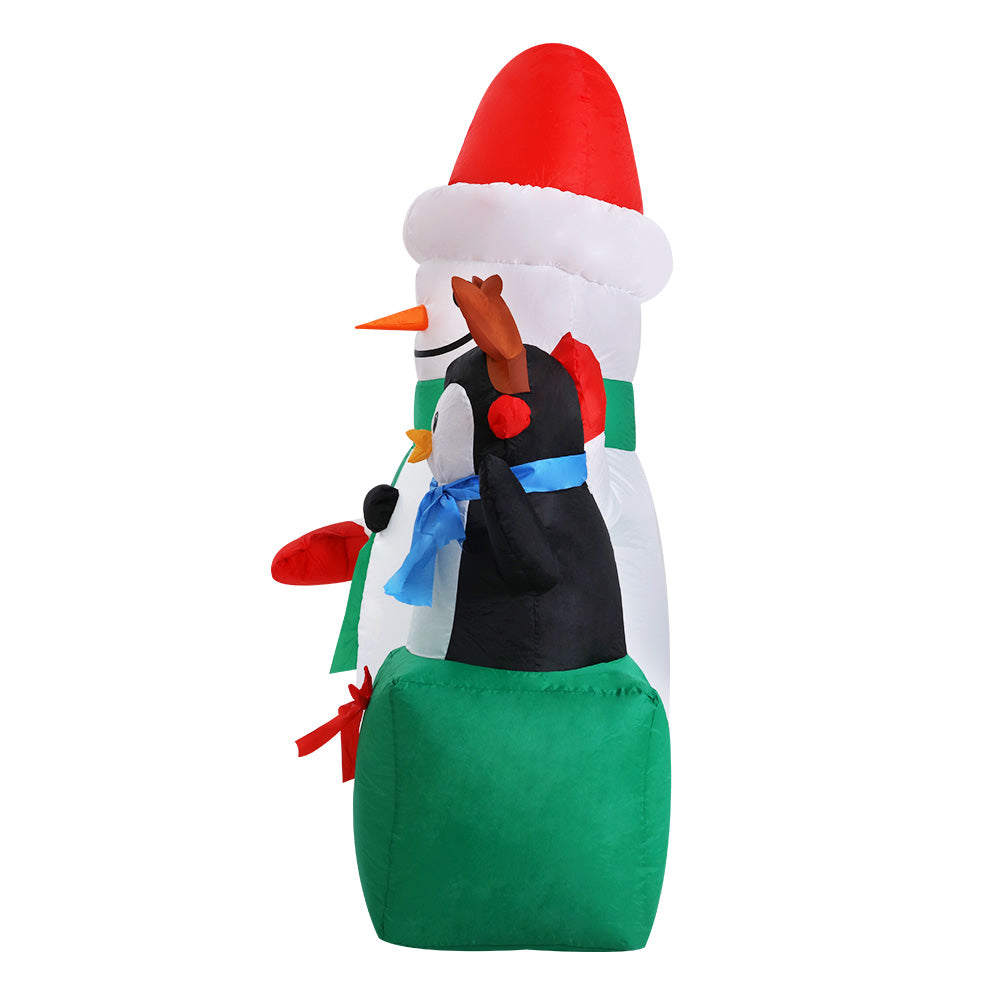 Snowman Christmas Inflatable Illuminated Xmas Decorations - 1.8M