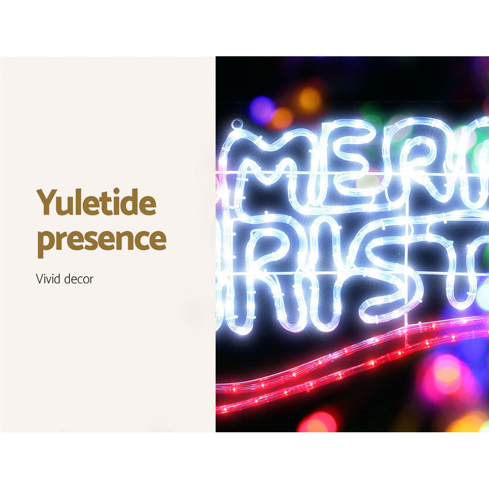0.96M Christmas Lights Merry Christmas 288 LED Decorations