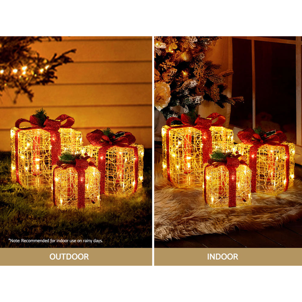Christmas Lights Gift Box Set 3 PCS Set 48 LED Decorations