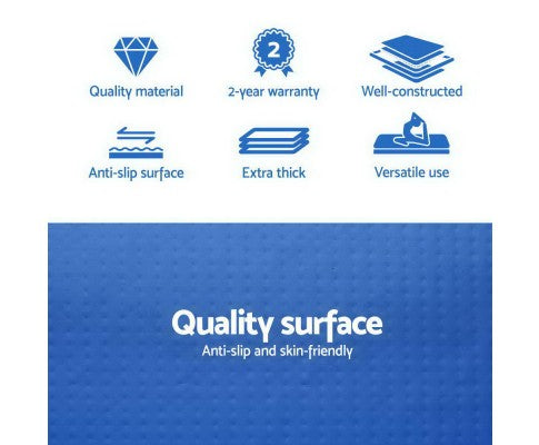 5m x 1m Inflatable Air Track Mat 20cm Thick Gymnastic Tumbling Blue And White