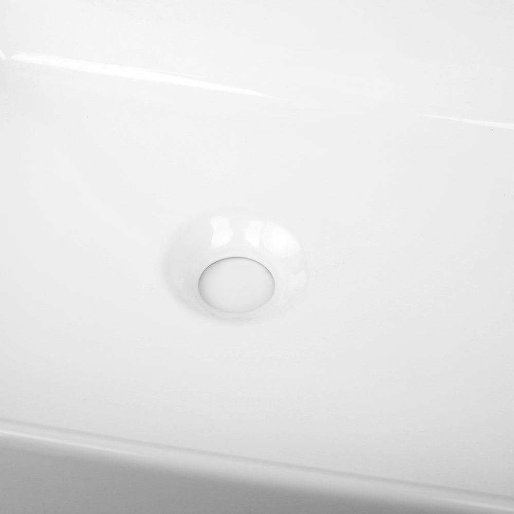 48x37x14cm Ceramic Rectangle Sink Bowl - White
