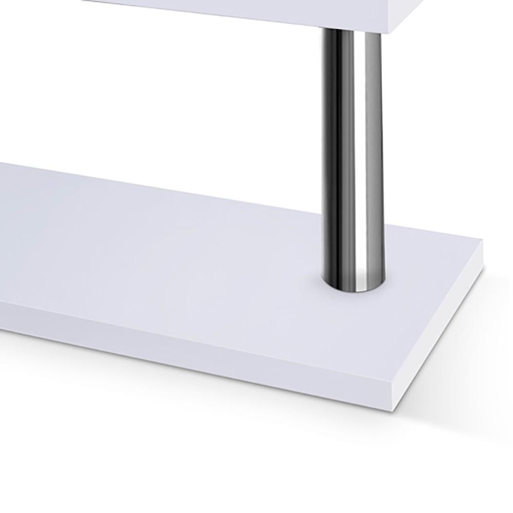 Artiss Computer Desk L-Shape Bookshelf White