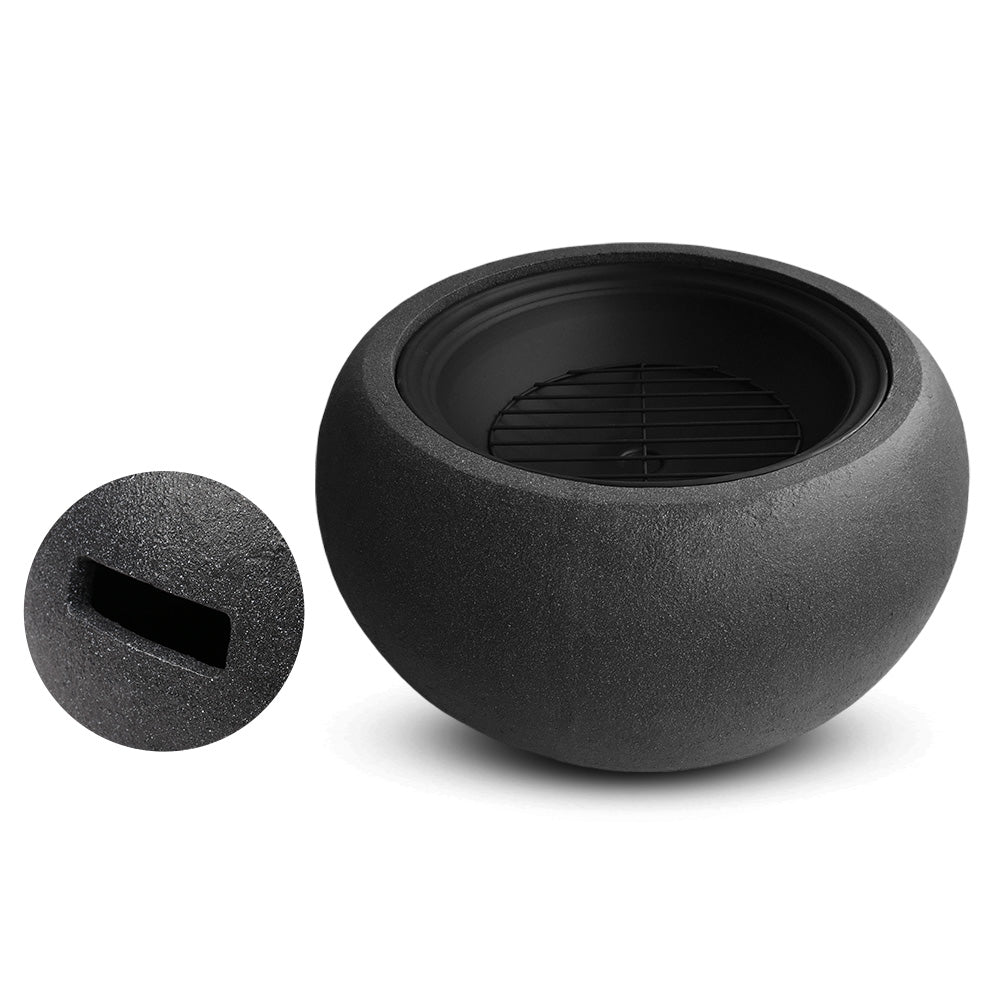 Oval Outdoor Portable Fire Pit Bowl Wood Burning Patio Oven Heater Fireplace