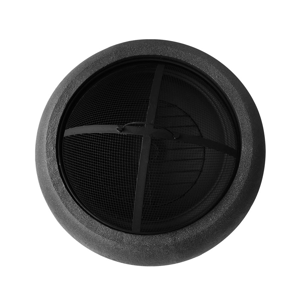 Oval Outdoor Portable Fire Pit Bowl Wood Burning Patio Oven Heater Fireplace