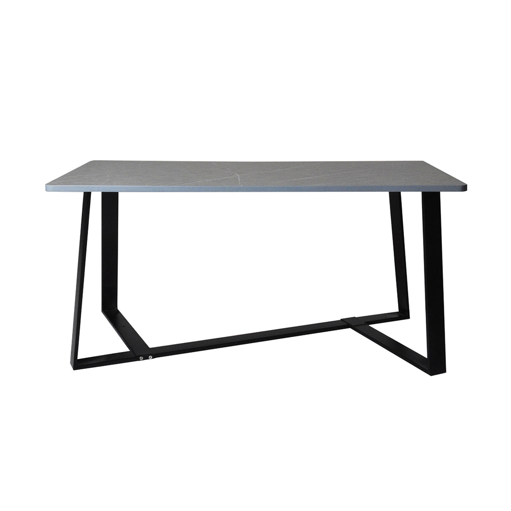 Ilios Coffee Table Storage Dining Industrial Steel Legs - Black