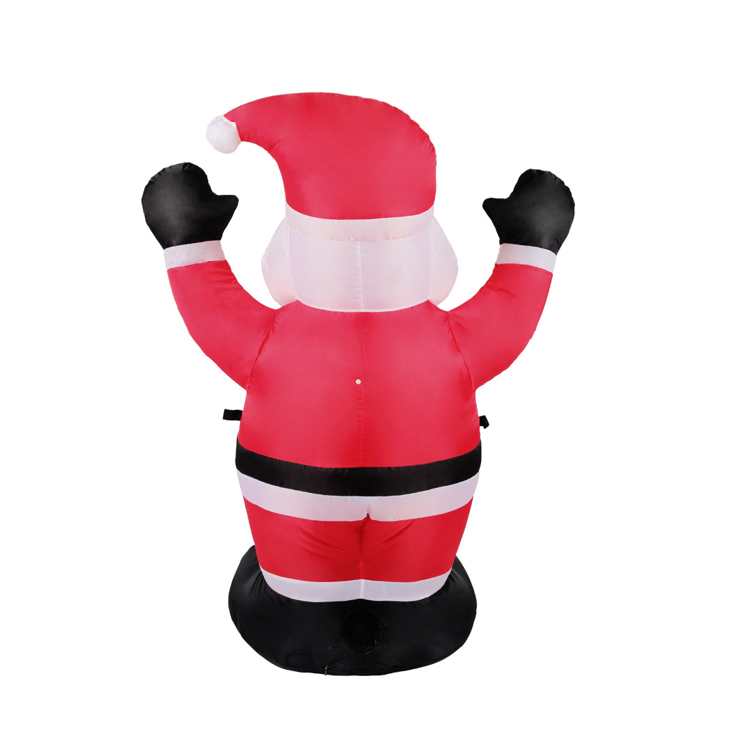 Cheerful Santa 1.2M Christmas Inflatable Decor LED Lights Xmas Party