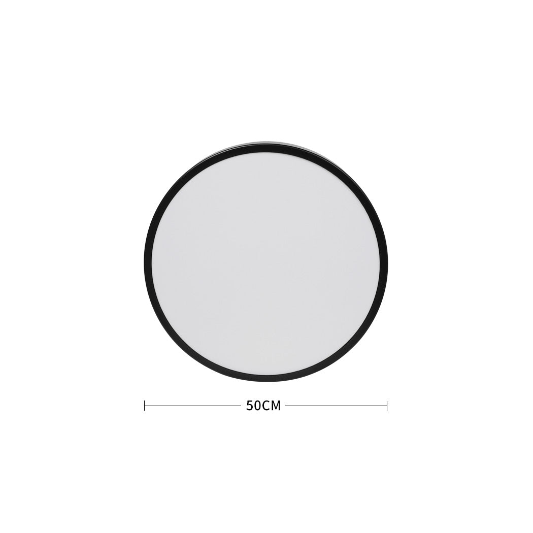 3-Colour Ultra-Thin 5cm Led Ceiling Light Modern Surface Mount 72W Black