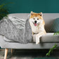 Dog Blanket Pet Cat Mat Puppy Warm Soft Plush Washable Reusable - Charcoal Large