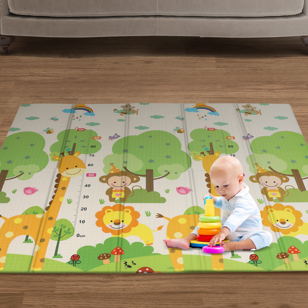 Kids Play Mat Baby Crawling Pad Jungle Floor Foldable XPE Foam Non-slip Carpet