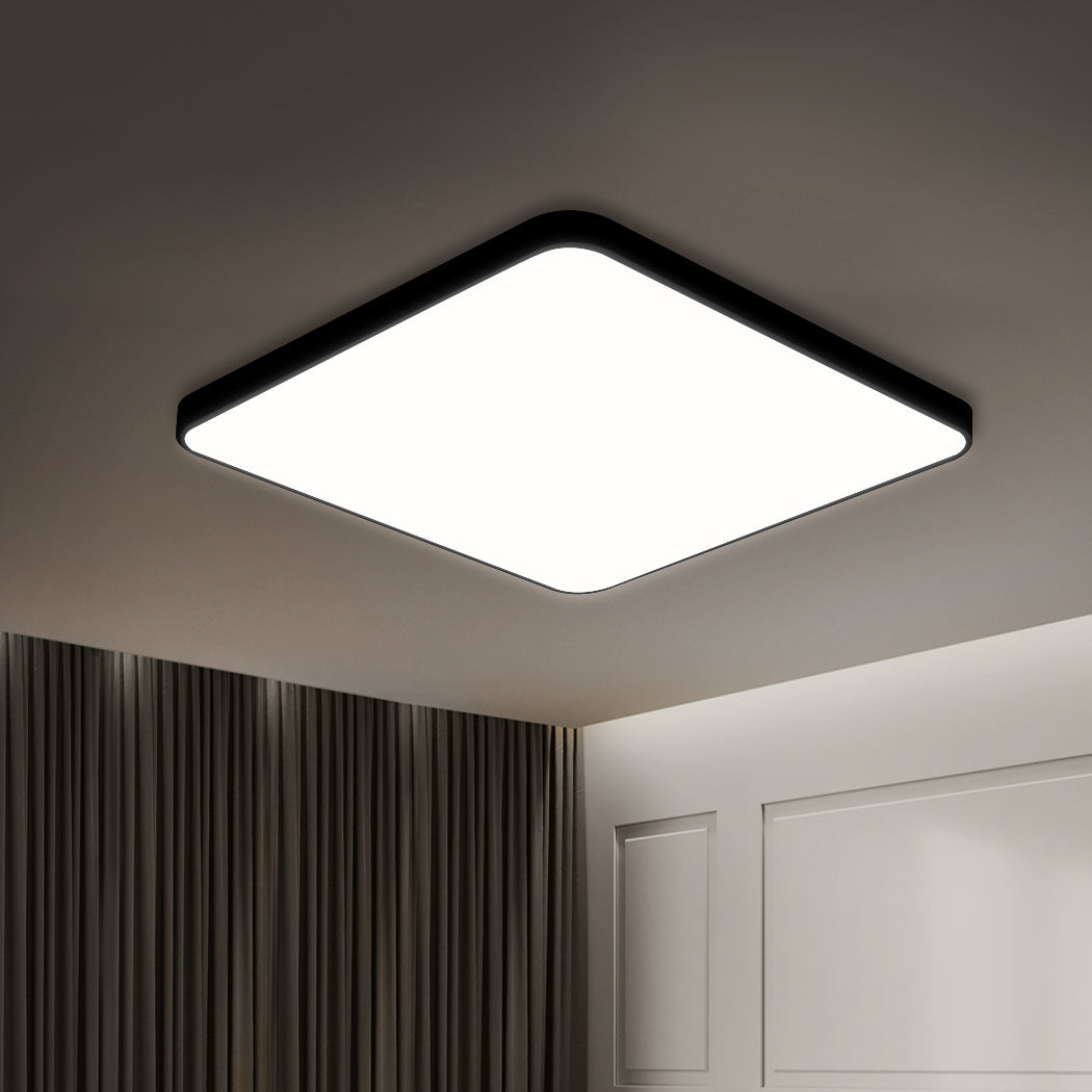 3-Colour Ultra-Thin 5cm Led Ceiling Light Modern Surface Mount 72W Black