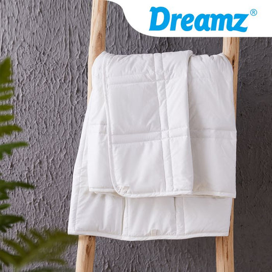 Wiley Weighted Soft Blanket Summer Cotton Heavy Gravity Adults Deep Relax Relief 5KG - White