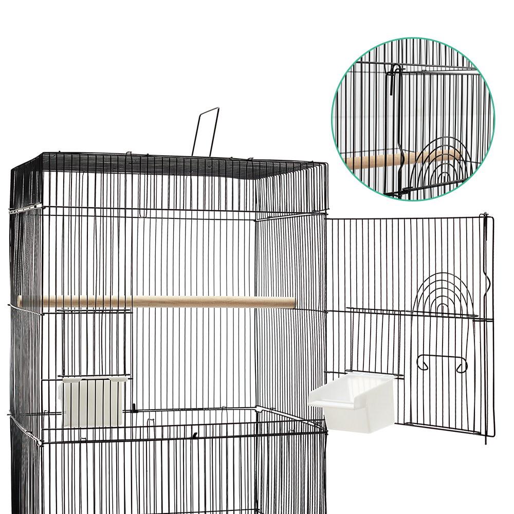 Medium Bird Cage with Perch - Black