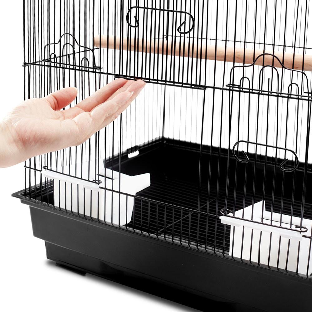 Medium Bird Cage with Perch - Black