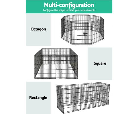 Pet Playpen Dog Playpen 30" 8 Panel Puppy Exercise Cage Enclosure Fence