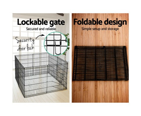 Pet Playpen Dog Playpen 30" 8 Panel Puppy Exercise Cage Enclosure Fence